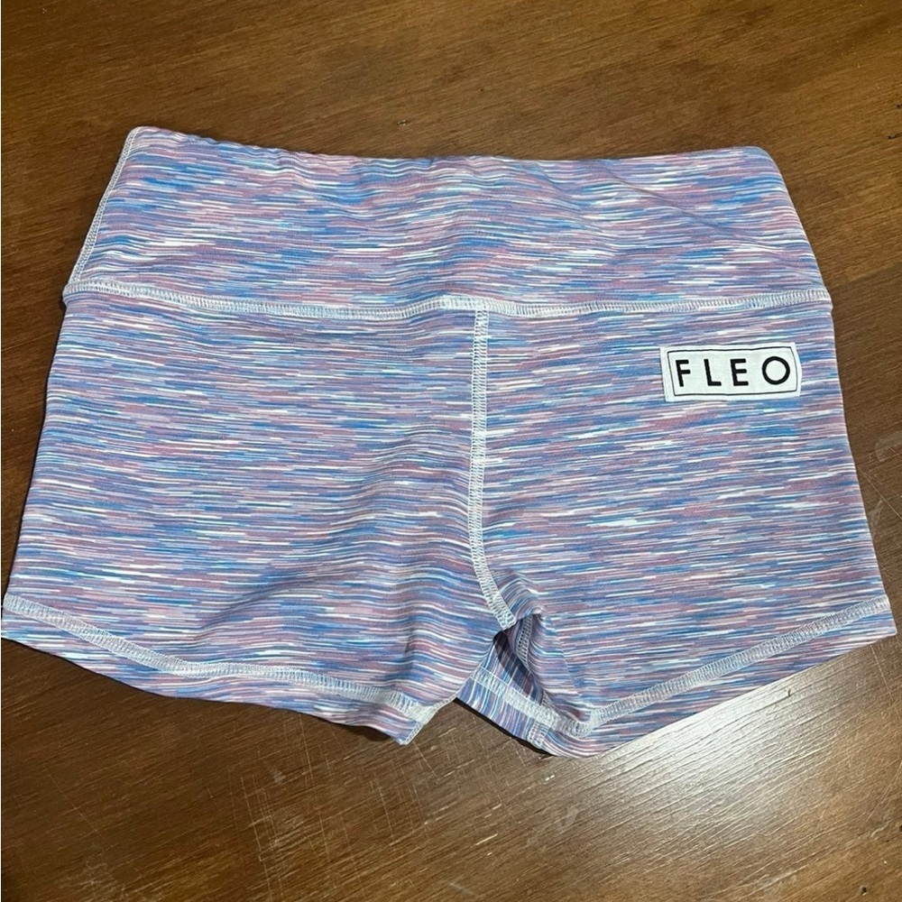 Fleo Pink and Blue spacedye shorts